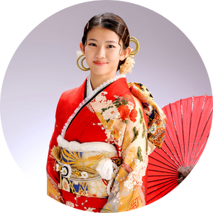 成人記念の写真(スタジオ撮影)